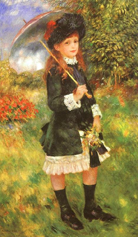 Pierre Renoir Young Girl with a Parasol china oil painting image